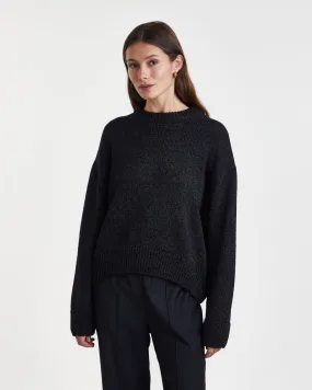 Wakakuu Icons   Top Elise Knit Lurex Black 